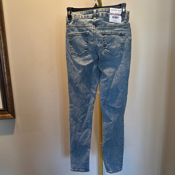 Vanilla star rip and repair ankle denim jeans NWT 0/24 - Picture 9 of 13